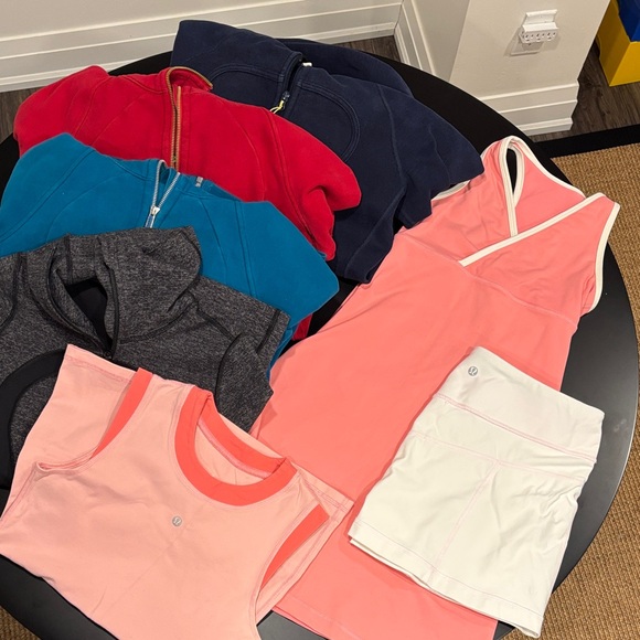 lululemon athletica Jackets & Blazers - Bundle of 7 Lululemon athletic wear jackets, top, dress and reversible skirt